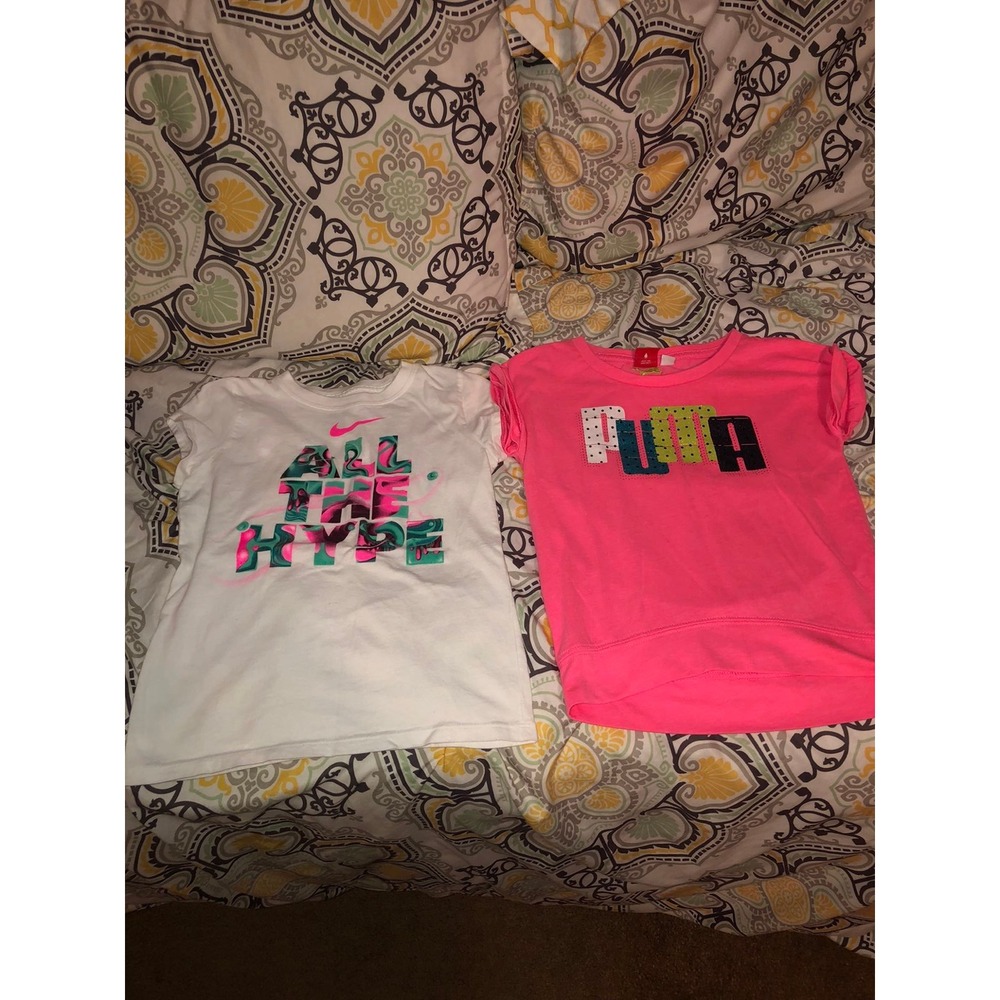 Girls Nike Puma 6/6x shirts 2pc lot